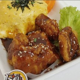 ข้าวไข่ข้น+ปลาดอลลี่เกาหลี
