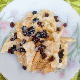 โรตีธรรมดา+ลูกเกด(ม้วนกระดาษ)