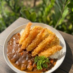 ข้างแกงกะหรี่กุ้งเทมปุระไข่ข้น