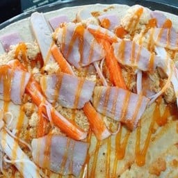 เครปไส้ หมูหยอง+แฮม+ปูอัด