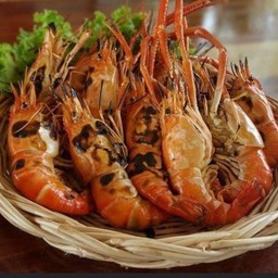 กุ้งเผา 8-10 ตัวโล