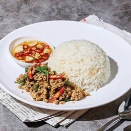 Minced Pork And Basil Rice (Can Change The Meat)