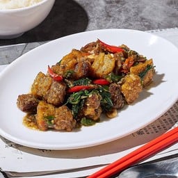 Stir Fried Basil With Crispy Pork
