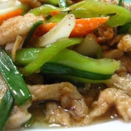 ข้าวราดผัดพริกอ่อน