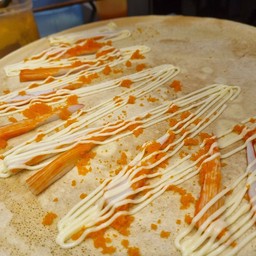 เครปวนิลา ปูอัด +ไข่กุ้ง (Original Vanilla Crepe + Crab Stick + Tobiko)