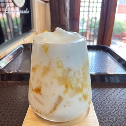 นมสดคาราเมล เย็น