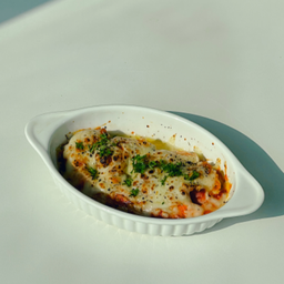 กุ้งห่อเบคอนอบชีส