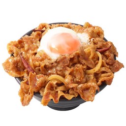 ข้าวหน้าล้นเนื้อสไปซี่ไข่ออนเซน