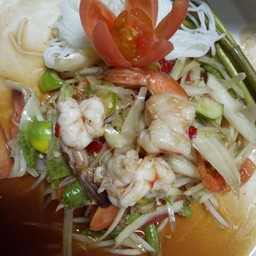 ตําแตงทะเลรวมน้ำปลาร้าหมึกกุ้งหอย