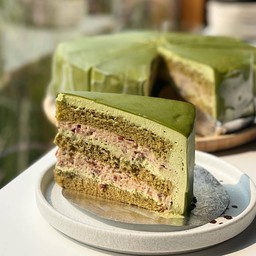 เค้กมัทฉะถั่วแดง