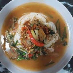 ขนมจีนน้ำยาป่าสูตรคุณยาย สาขา1 ขนมจีนน้ำยาป่าทำในบ้าน