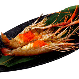 A5. กุ้งแม่น้ำเผาไข่กุ้งชีส  1 ตัว