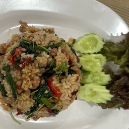ข้าวผัดกระเพราหมูคลุก