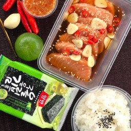 ชุดแซลมอนดองซีอิ๊วเกาหลี