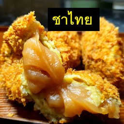 มันหวานญี่ปุ่นทอดไส้ชาไทยกวน 1 ชิ้น