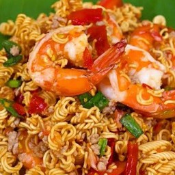 ตำมาม่าปูล้ากุ้งสุก