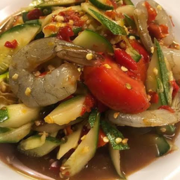 ตำแตงกุ้งสด