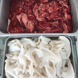 เนื้อวัวหมักนุ่ม+ผ้าขี้ริ้ว (เนื้อ) 500 กรัม