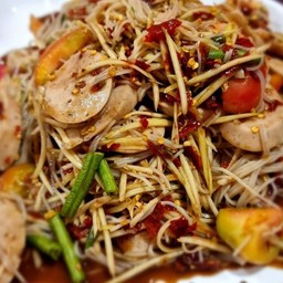 ส้มตำหมูยอสูตร (ใส่ร้า)