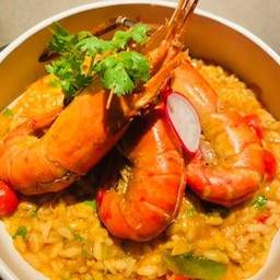 Prawn Risotto With Tom Yum Sauce