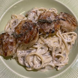 Spaghetti Scallop Truffle Cream Sauce