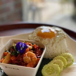 ข้าวขี้เมารวมมิตร+ไข่ดาว