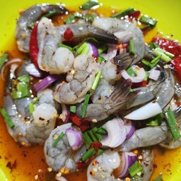 ยำมะม่วง+กุ้งสด