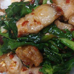 คะน้ากรอบราดข้าว