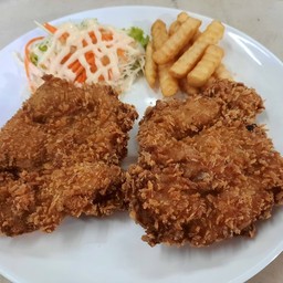 หมูชุปแป้งทอด 2 ชิ้น