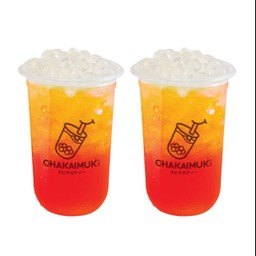 ชาเขียวลิ้นจี่2แก้ว Lychee Green Tea Twin