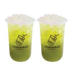 ชาเขียวแอปเปิ้ล2แก้ว Apple Green Tea Twin