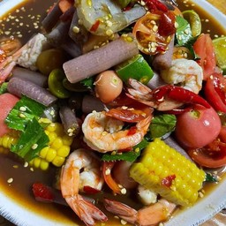 ตำข้าวโพด..ปลาร้า..กุ้ง2น้ำ