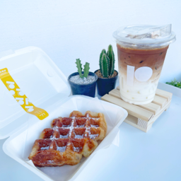 Duo set / Croffle Plain (ไซส์ L) จับคู่กับเครื่องดื่ม