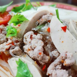 ยำวุ้นเส้น หมูยอ + หมูสับ