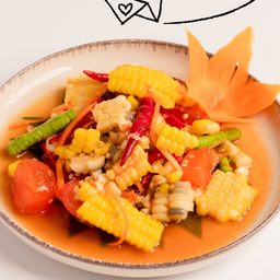 ตำข้าวโพด ไข่แดงเค็ม