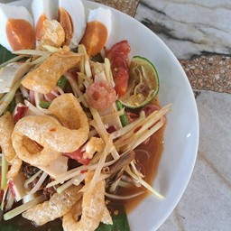 ตำแคบหมู+ไข่เค็ม