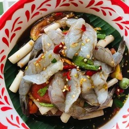 ตำไหลบัว กุ้งสด