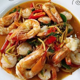 ผัดฉ่าราดข้าว