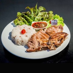 ข้าวสันคอจิ้มแจ่ว