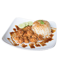 ข้าวหน้าไก่ทอดซอสเทอริยากิ