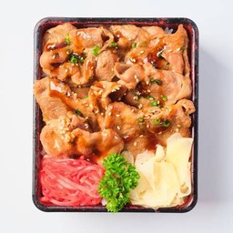 ข้าวหน้าหมูผัดซอส