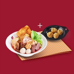 ใหญ่โฟ โลว์คาร์บ + ลูกชิ้นกุ้ง (เล็ก)