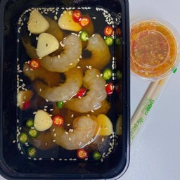 กุ้งดองซอสเกาหลี+น้ำจิ้มรสเด็ด
