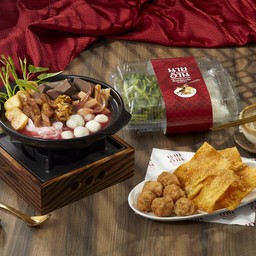 หม้อไฟ Duo Set (สำหรับ 4-5 ท่าน) คุณลูกค้าต้องมีหม้อไฟ สำหรับทำหม้อไฟ