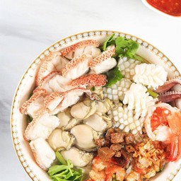 เกาเหลาปลาเก๋าแดงรวมมิตร+หอย