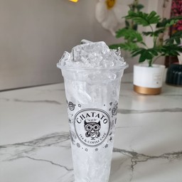 น้ำแข็งเปล่า+แก้ว+ฝา+หลอด