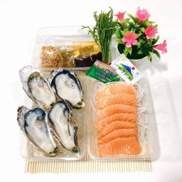 หอยนางรมเกาหลี4ตัว + ซาชิมิ 130กรัม