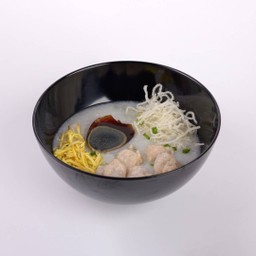 โจ๊กหมูเด้ง + ไข่เยี่ยวม้า
