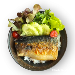 ข้าวหน้าปลาซาบะย่าง(ฟรีซุป)