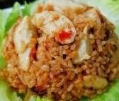 ข้าวคลุกน้ำพริก เผาไข่เค็ม